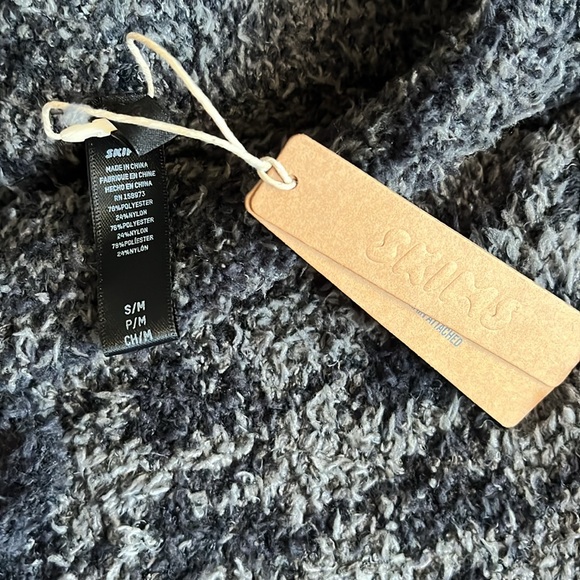 Skims Cozy Unisex S / M Pullover Top & Jogger Set Onyx Houndstooth NEW NWT - Picture 10 of 16